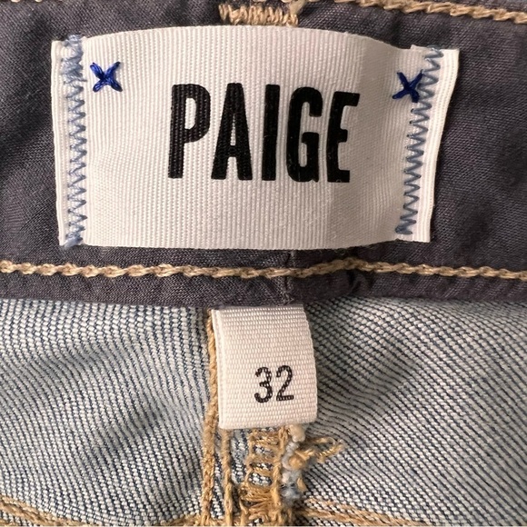 Paige Skyline Ankle Peg Distressed Skinny Jeans Size 32 - Picture 9 of 14